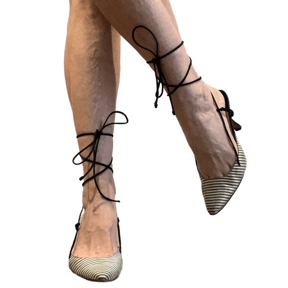 Auc Mannolo Blacknik Lace up heels IT 38,5 - Picture 3 of 14